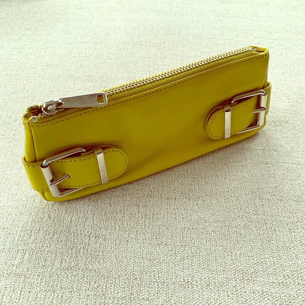 Banana Republic Leather Clutch Wallet - Chartreuse